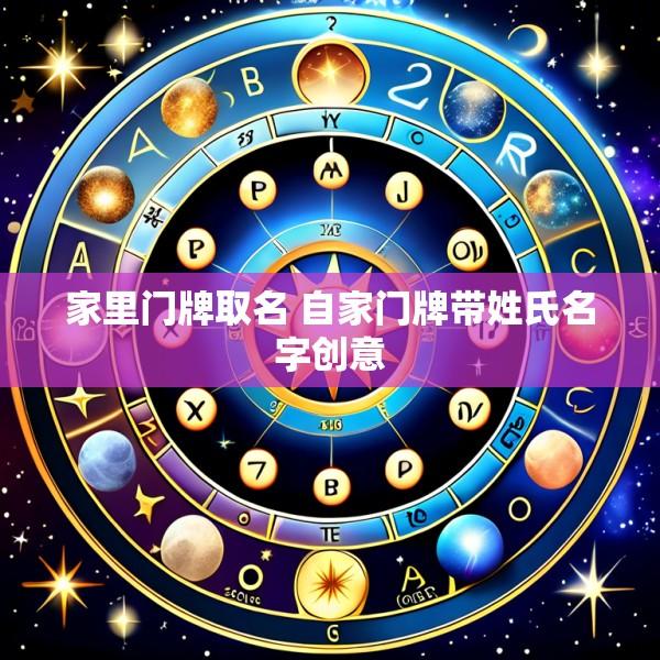 家里门牌取名 自家门牌带姓氏名字创意
