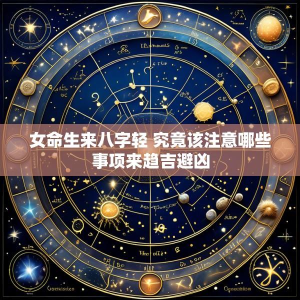 女命生来八字轻 究竟该注意哪些事项来趋吉避凶