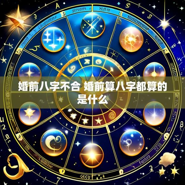 婚前八字不合 婚前算八字都算的是什么
