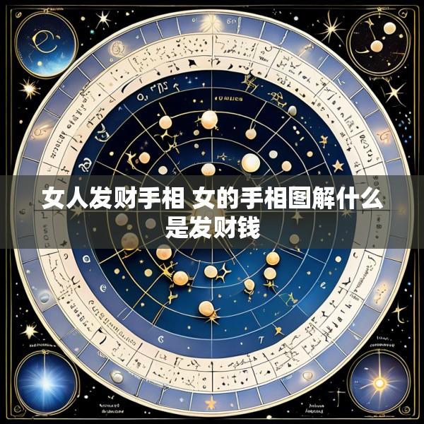 女人发财手相 女的手相图解什么是发财钱