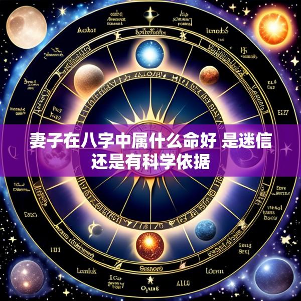 妻子在八字中属什么命好 是迷信还是有科学依据