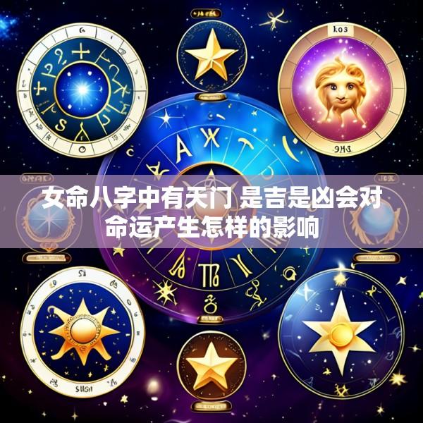 女命八字中有天门 是吉是凶会对命运产生怎样的影响