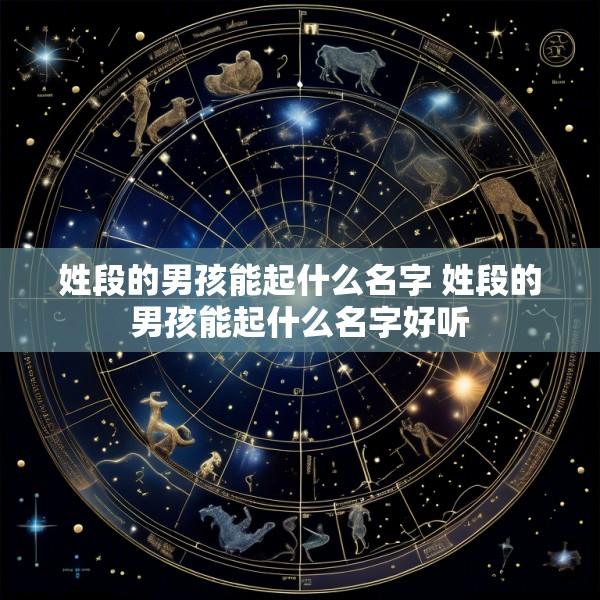 姓段的男孩能起什么名字 姓段的男孩能起什么名字好听
