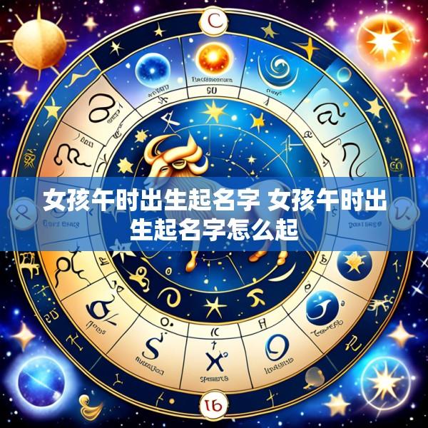 女孩午时出生起名字 女孩午时出生起名字怎么起