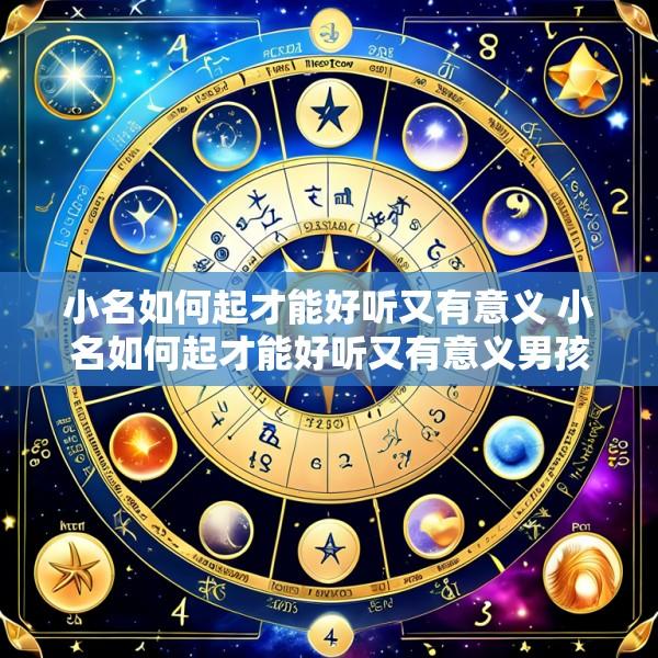 小名如何起才能好听又有意义 小名如何起才能好听又有意义男孩