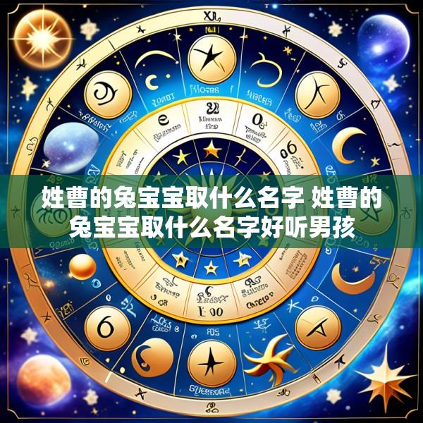 姓曹的兔宝宝取什么名字 姓曹的兔宝宝取什么名字好听男孩