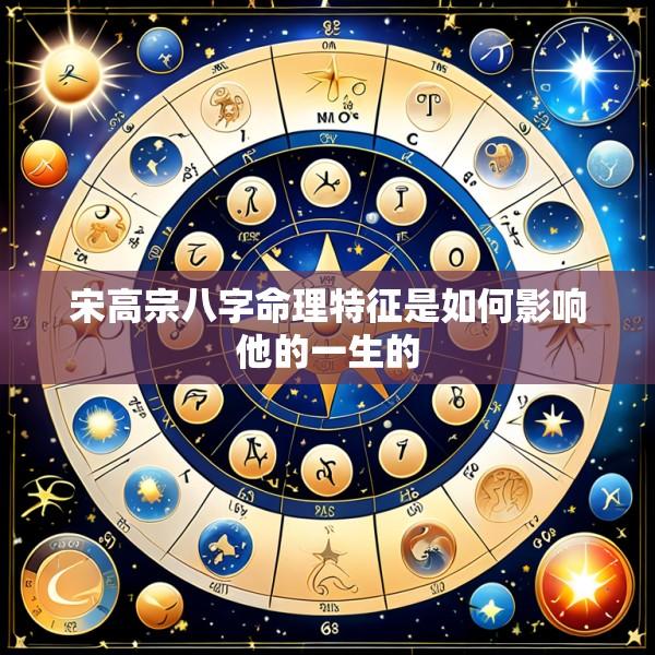 宋高宗八字命理特征是如何影响他的一生的