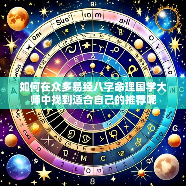 如何在众多易经八字命理国学大师中找到适合自己的推荐呢