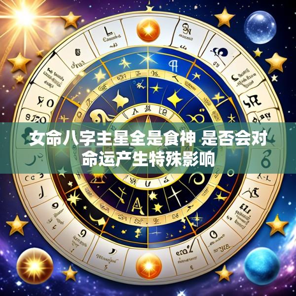 女命八字主星全是食神 是否会对命运产生特殊影响