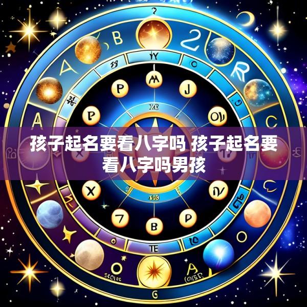 孩子起名要看八字吗 孩子起名要看八字吗男孩