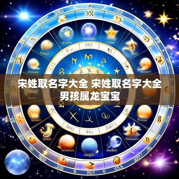 宋姓取名字大全 宋姓取名字大全男孩属龙宝宝