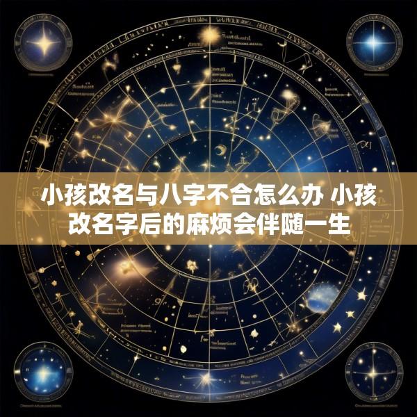 小孩改名与八字不合怎么办 小孩改名字后的麻烦会伴随一生