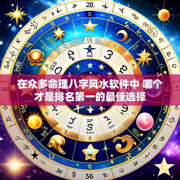 在众多命理八字风水软件中 哪个才是排名第一的最佳选择