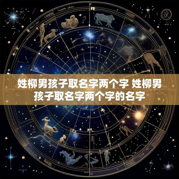 姓柳男孩子取名字两个字 姓柳男孩子取名字两个字的名字