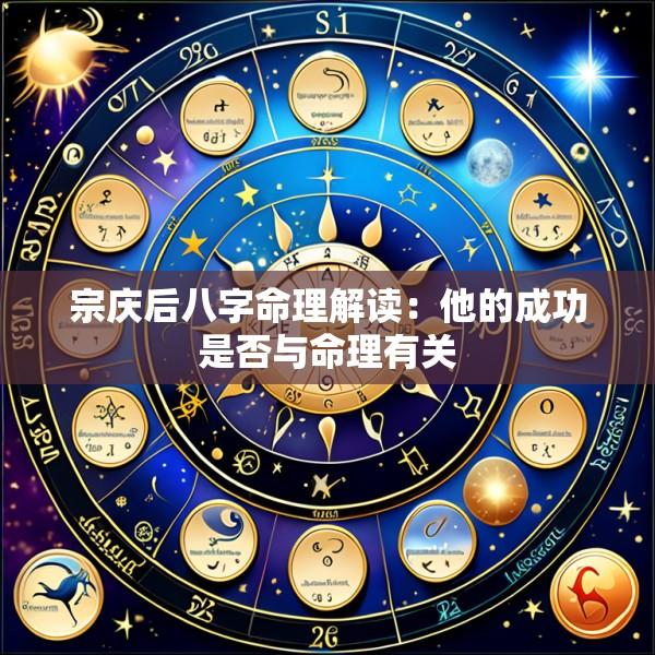 宗庆后八字命理解读：他的成功是否与命理有关