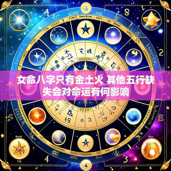 女命八字只有金土火 其他五行缺失会对命运有何影响