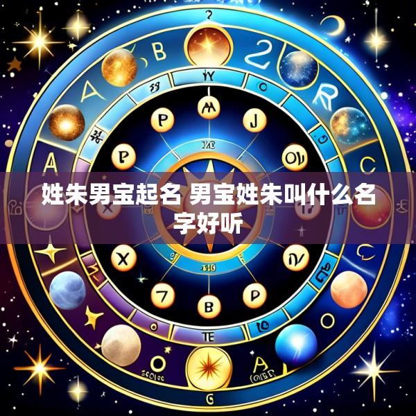 姓朱男宝起名 男宝姓朱叫什么名字好听