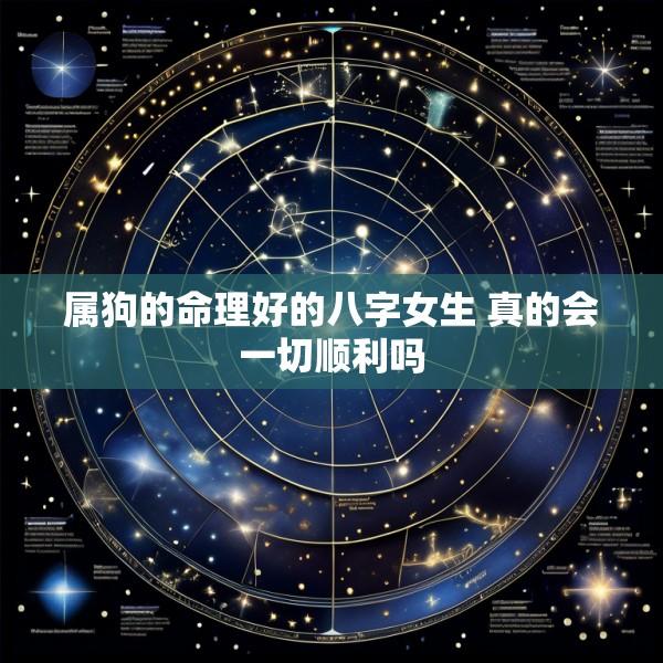 属狗的命理好的八字女生 真的会一切顺利吗