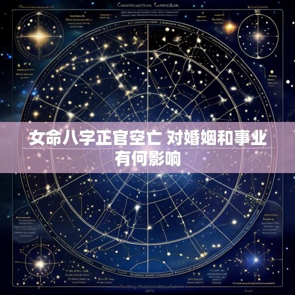 女命八字正官空亡 对婚姻和事业有何影响