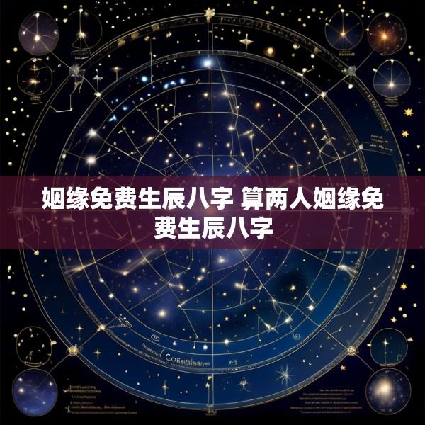 姻缘免费生辰八字 算两人姻缘免费生辰八字
