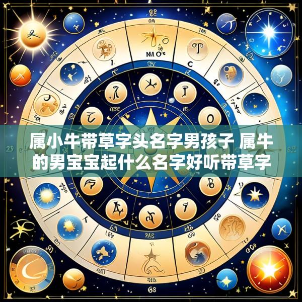 属小牛带草字头名字男孩子 属牛的男宝宝起什么名字好听带草字头的