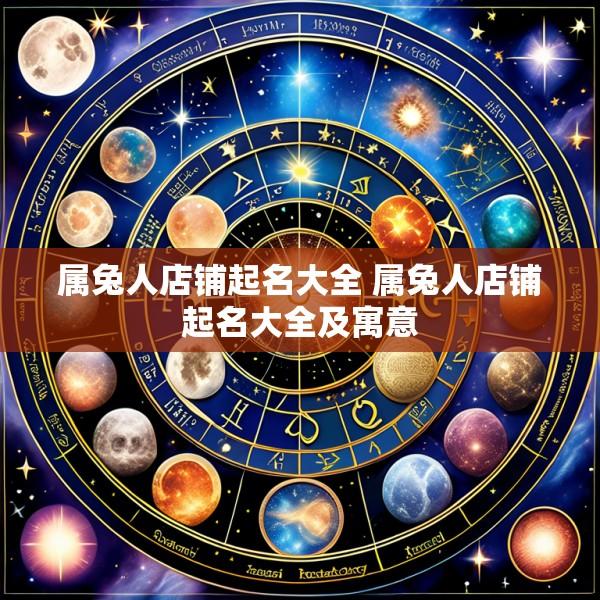 属兔人店铺起名大全 属兔人店铺起名大全及寓意