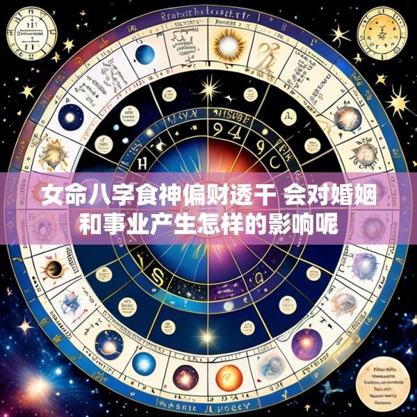 女命八字食神偏财透干 会对婚姻和事业产生怎样的影响呢