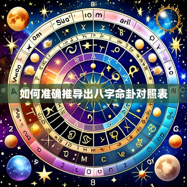 如何准确推导出八字命卦对照表