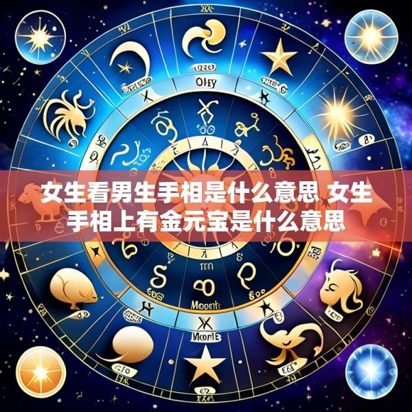 女生看男生手相是什么意思 女生手相上有金元宝是什么意思