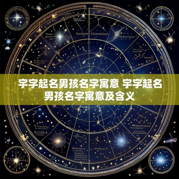 宇字起名男孩名字寓意 宇字起名男孩名字寓意及含义