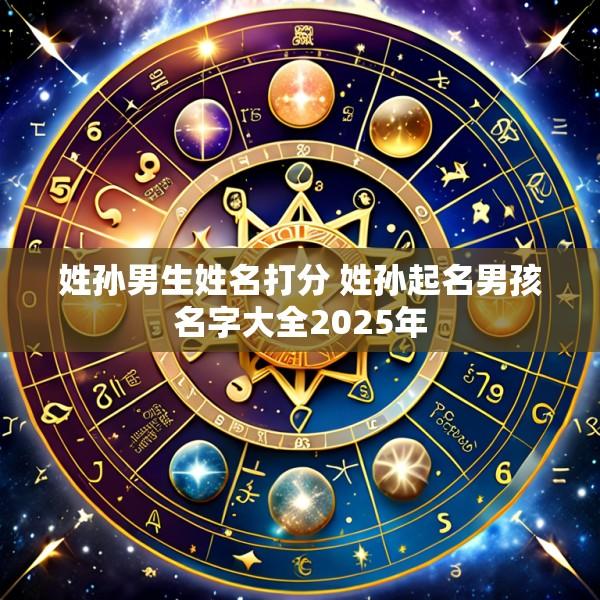 姓孙男生姓名打分 姓孙起名男孩名字大全2025年