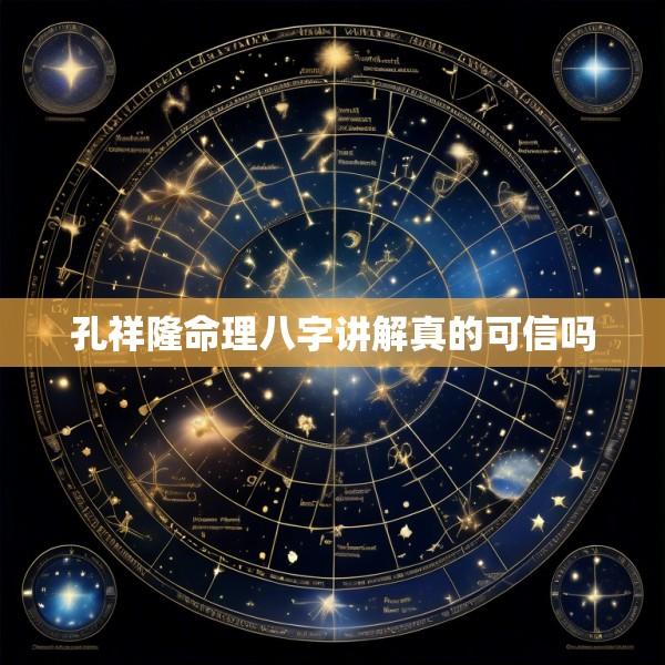 孔祥隆命理八字讲解真的可信吗