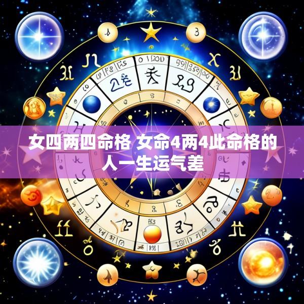 女四两四命格 女命4两4此命格的人一生运气差
