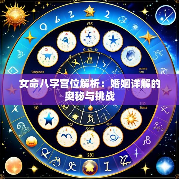 女命八字宫位解析:婚姻详解的奥秘与挑战