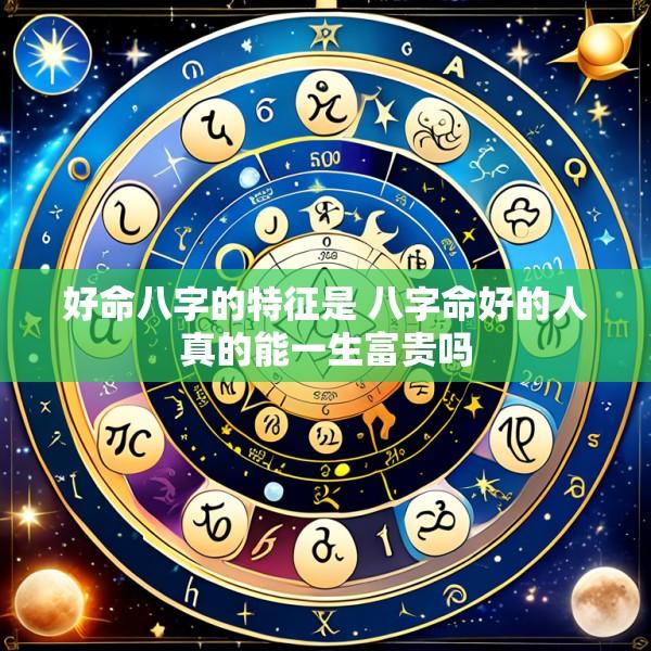 好命八字的特征是 八字命好的人真的能一生富贵吗