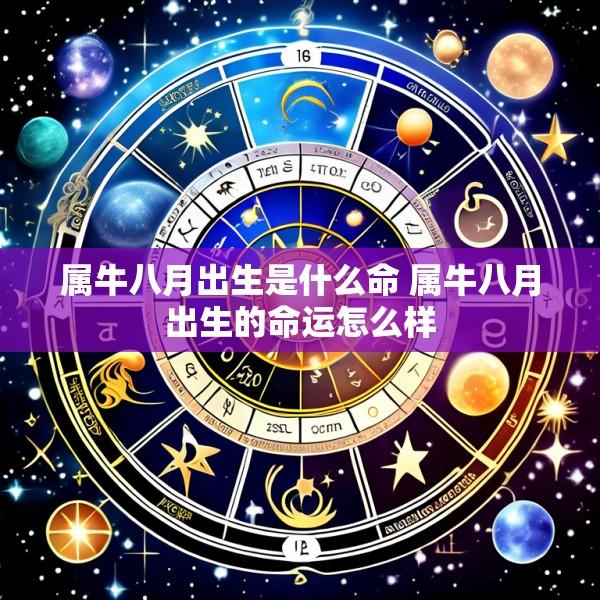 属牛八月出生是什么命 属牛八月出生的命运怎么样