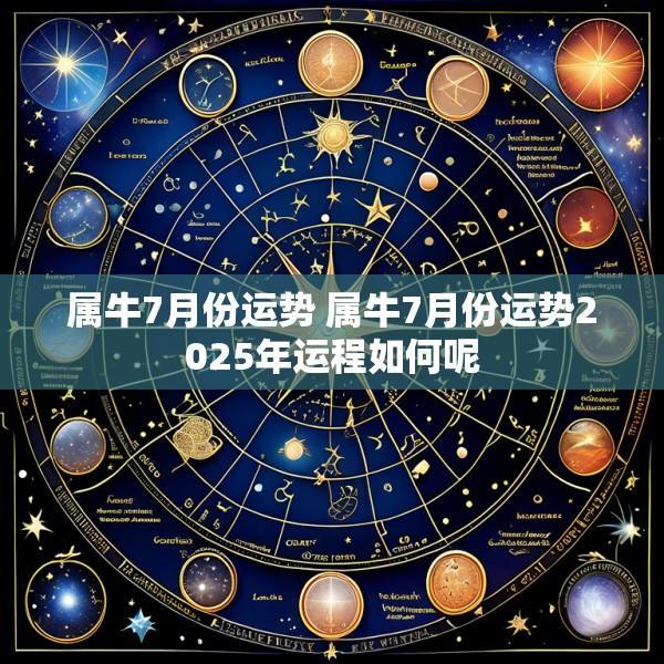 属牛7月份运势 属牛7月份运势2025年运程如何呢