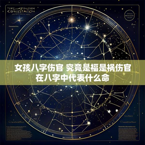 女孩八字伤官 究竟是福是祸伤官在八字中代表什么命