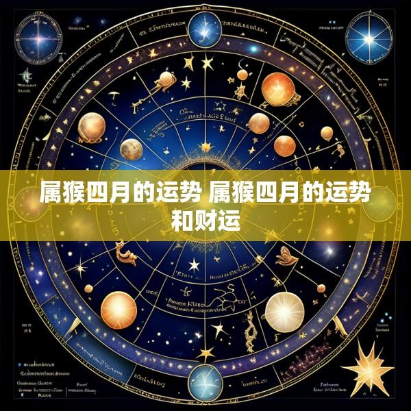 属猴四月的运势 属猴四月的运势和财运