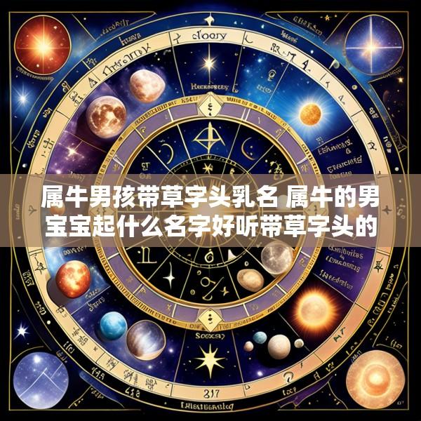 属牛男孩带草字头乳名 属牛的男宝宝起什么名字好听带草字头的