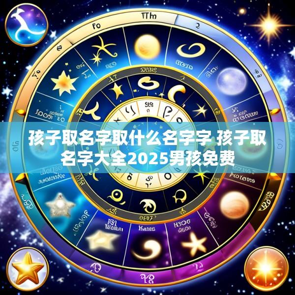 孩子取名字取什么名字字 孩子取名字大全2025男孩免费