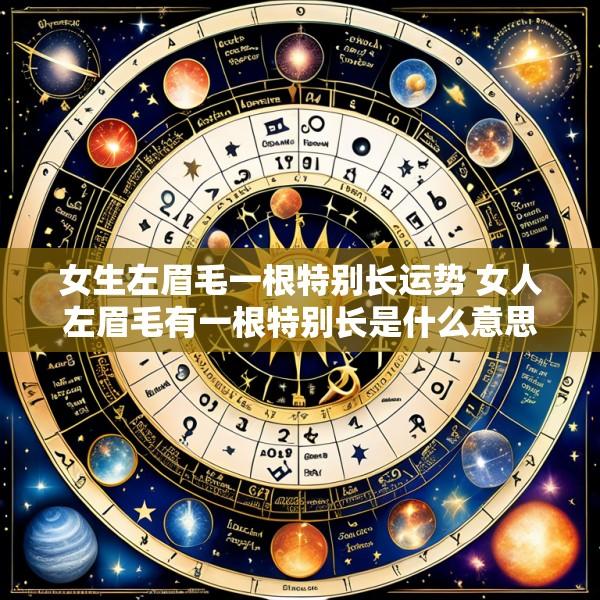女生左眉毛一根特别长运势 女人左眉毛有一根特别长是什么意思