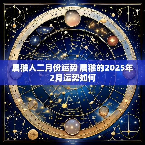 属猴人二月份运势 属猴的2025年2月运势如何