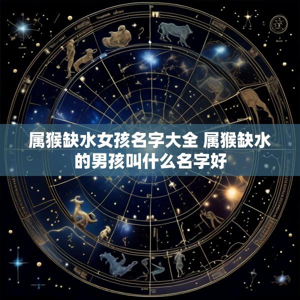 属猴缺水女孩名字大全 属猴缺水的男孩叫什么名字好