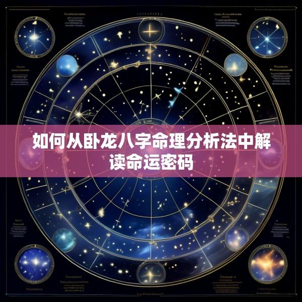 如何从卧龙八字命理分析法中解读命运密码