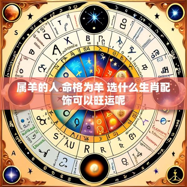 属羊的人 命格为羊 选什么生肖配饰可以旺运呢