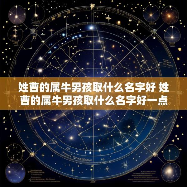 姓曹的属牛男孩取什么名字好 姓曹的属牛男孩取什么名字好一点
