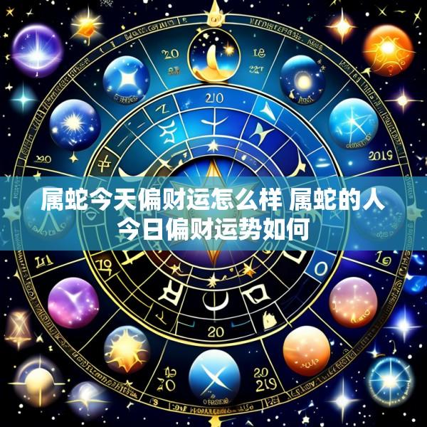 属蛇今天偏财运怎么样 属蛇的人今日偏财运势如何