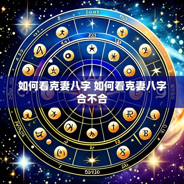如何看克妻八字 如何看克妻八字合不合
