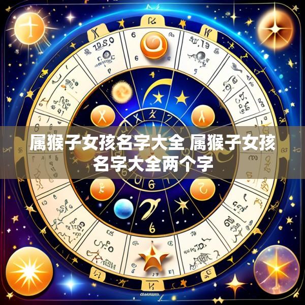 属猴子女孩名字大全 属猴子女孩名字大全两个字